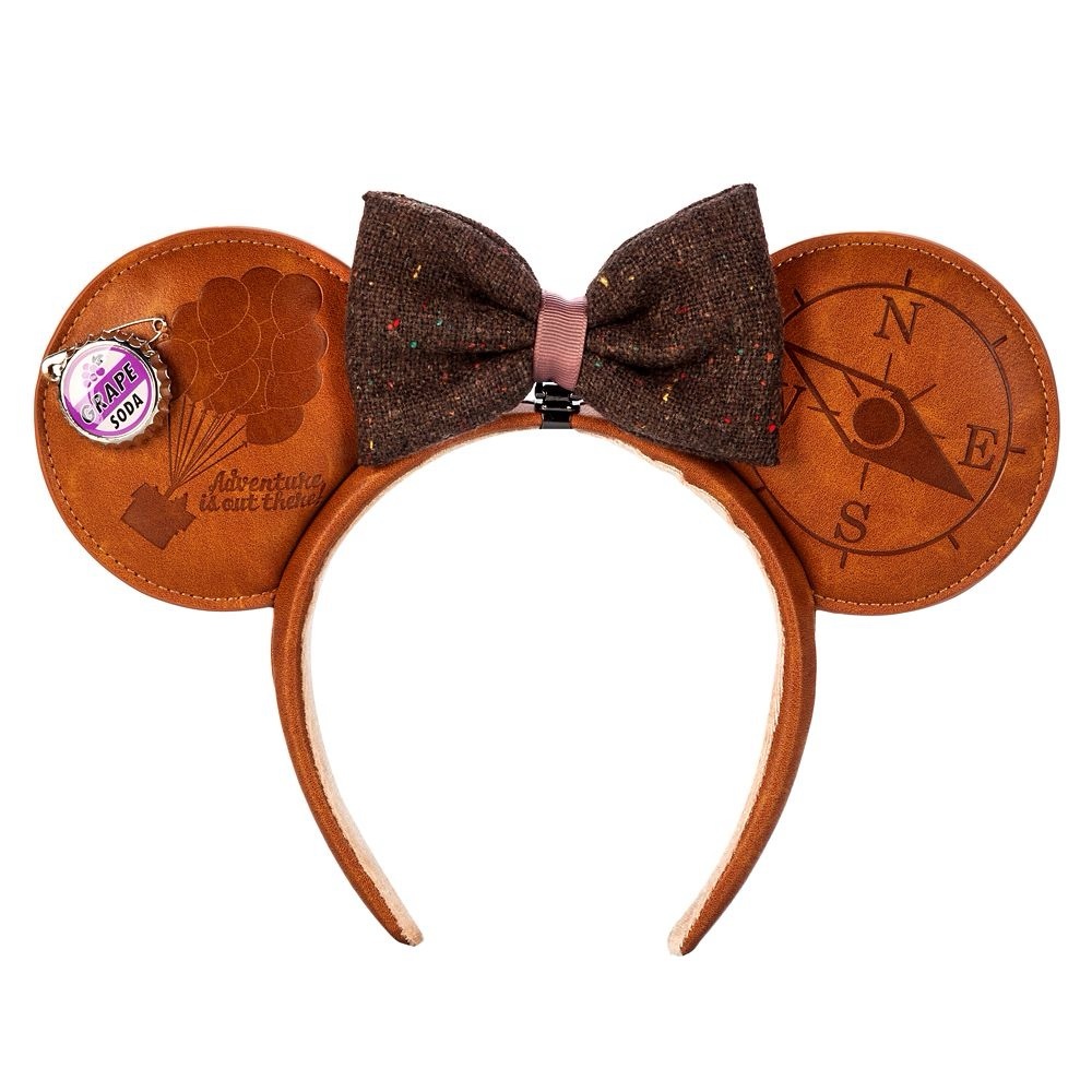 Brown Mickey UP Ear Headband with removable Bow